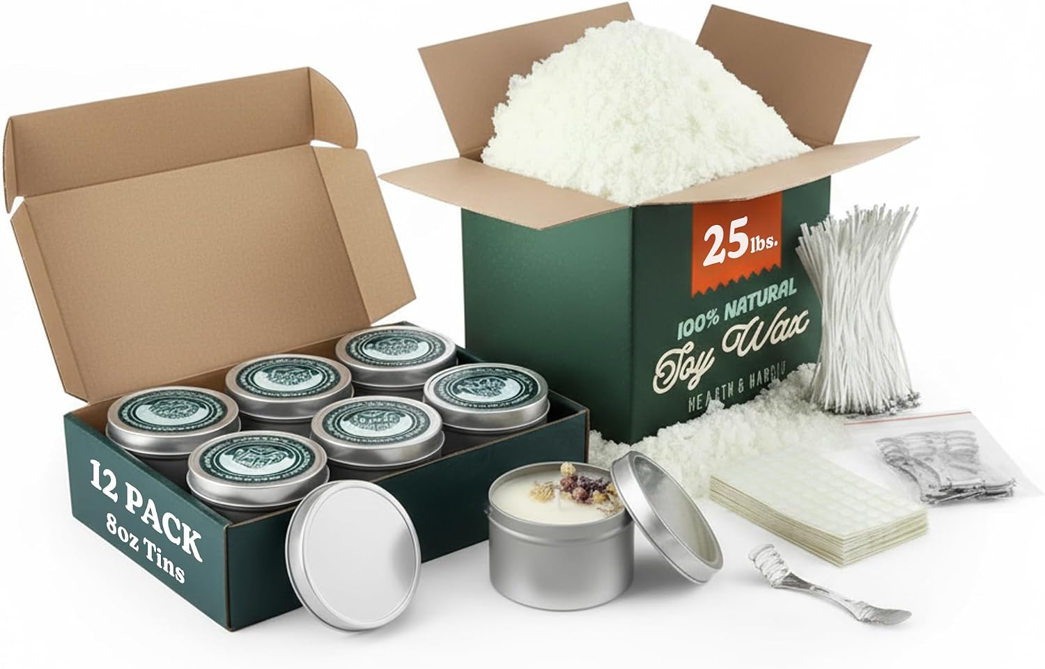 Soy Wax Flake - 25 lb. Soya Mum Balmumu ve