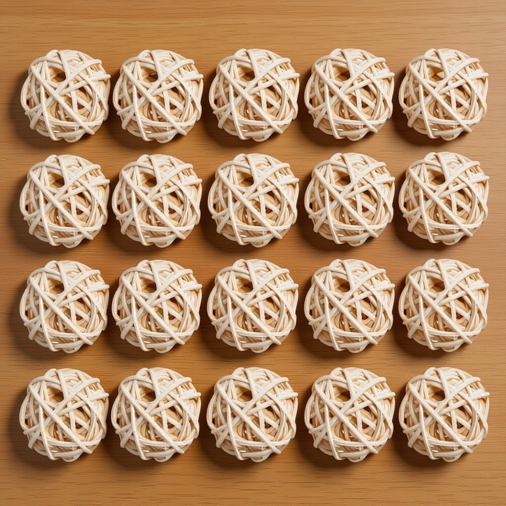 Home Fragrance Usa - 20 Adet Aromaterapi Rattan Topları Doğal