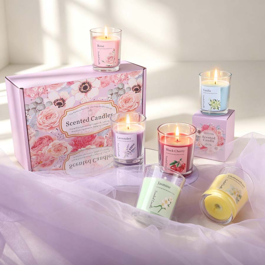 Home Fragrance Usa - Aromaterapi Kokulu Mum Hediye Seti 6