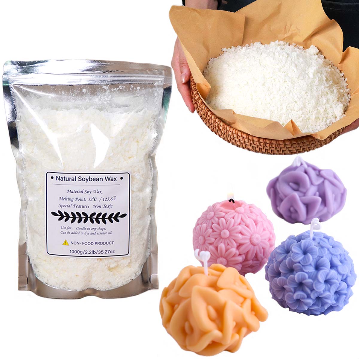 100/250/500/1000g Doğal Soya B - Soy Wax Flake incelemesi ve fiyatı